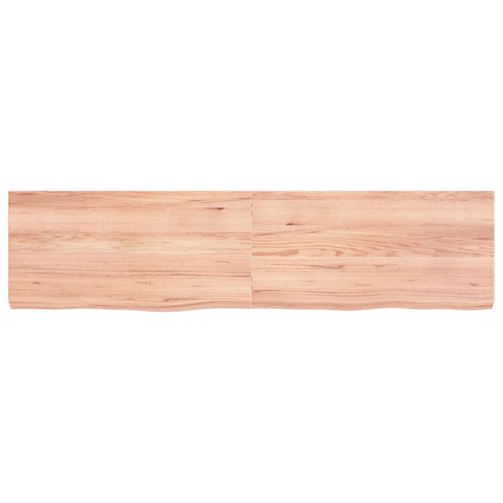 Vidaxx Waschtischplatte 160x40x (2-6) cm, behandeltes Massivholz hellbraun