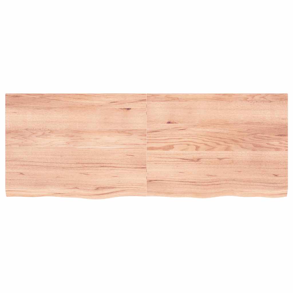 Vidaxx Waschtischplatte 160x60x (2-4) cm, behandeltes Massivholz hellbraun