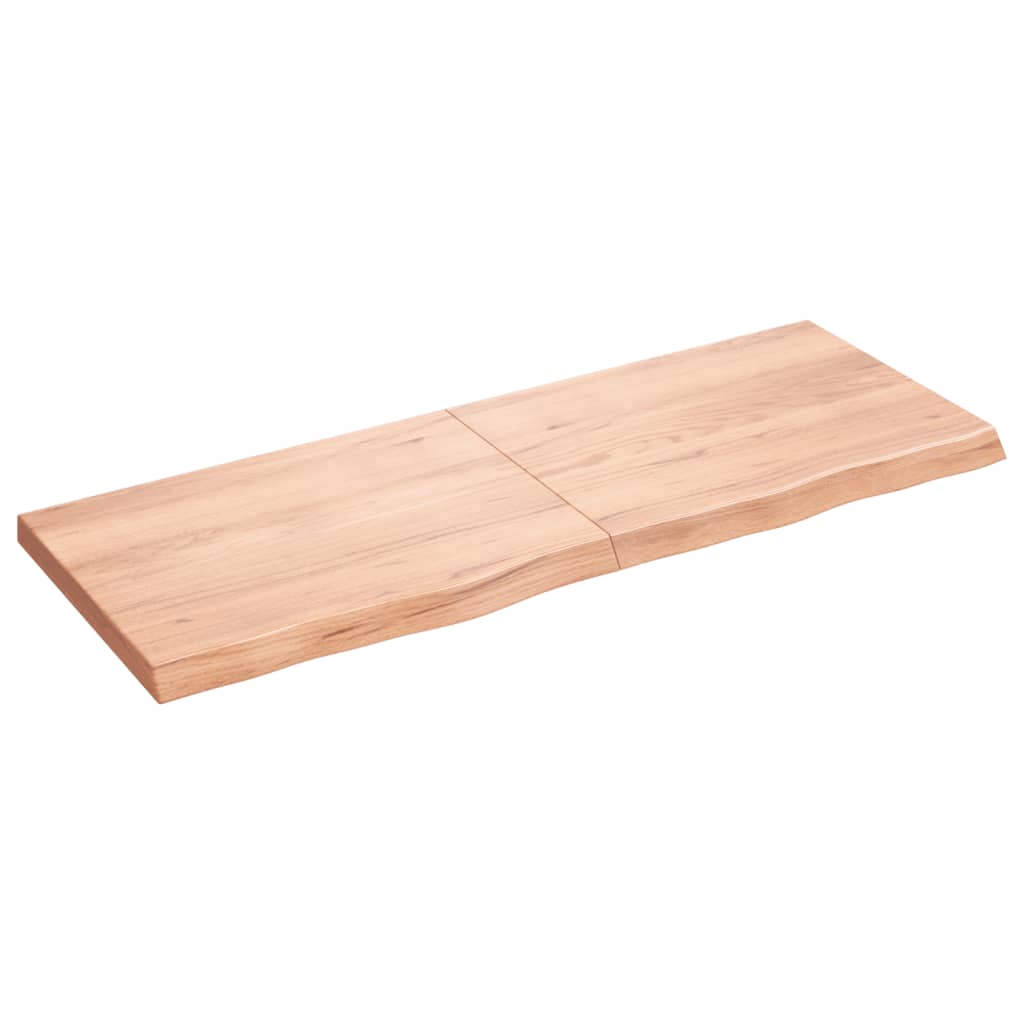 Vidaxx Waschtischplatte 160x60x (2-6) cm, behandeltes Massivholz hellbraun
