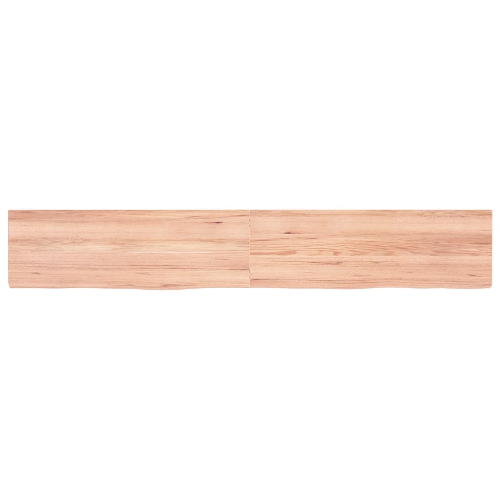 Vidaxx Waschtischplatte 180x30x (2-4) cm, behandeltes Massivholz hellbraun