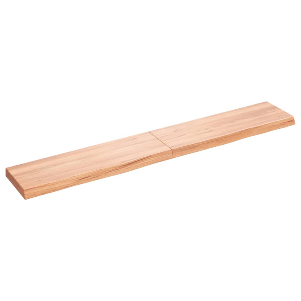 Vidaxx Waschtischplatte 180x30x (2-6) cm, behandeltes Massivholz hellbraun