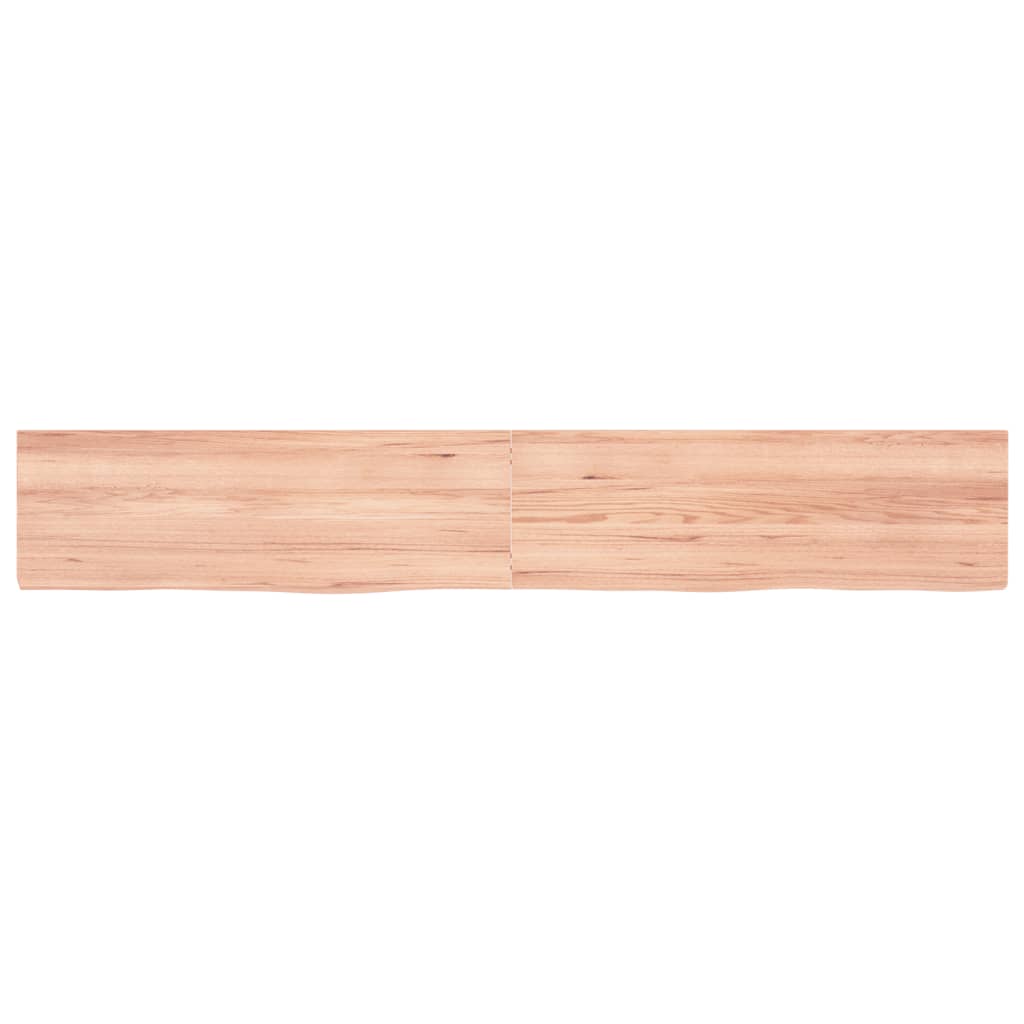 Vidaxx Waschtischplatte 180x30x (2-6) cm, behandeltes Massivholz hellbraun