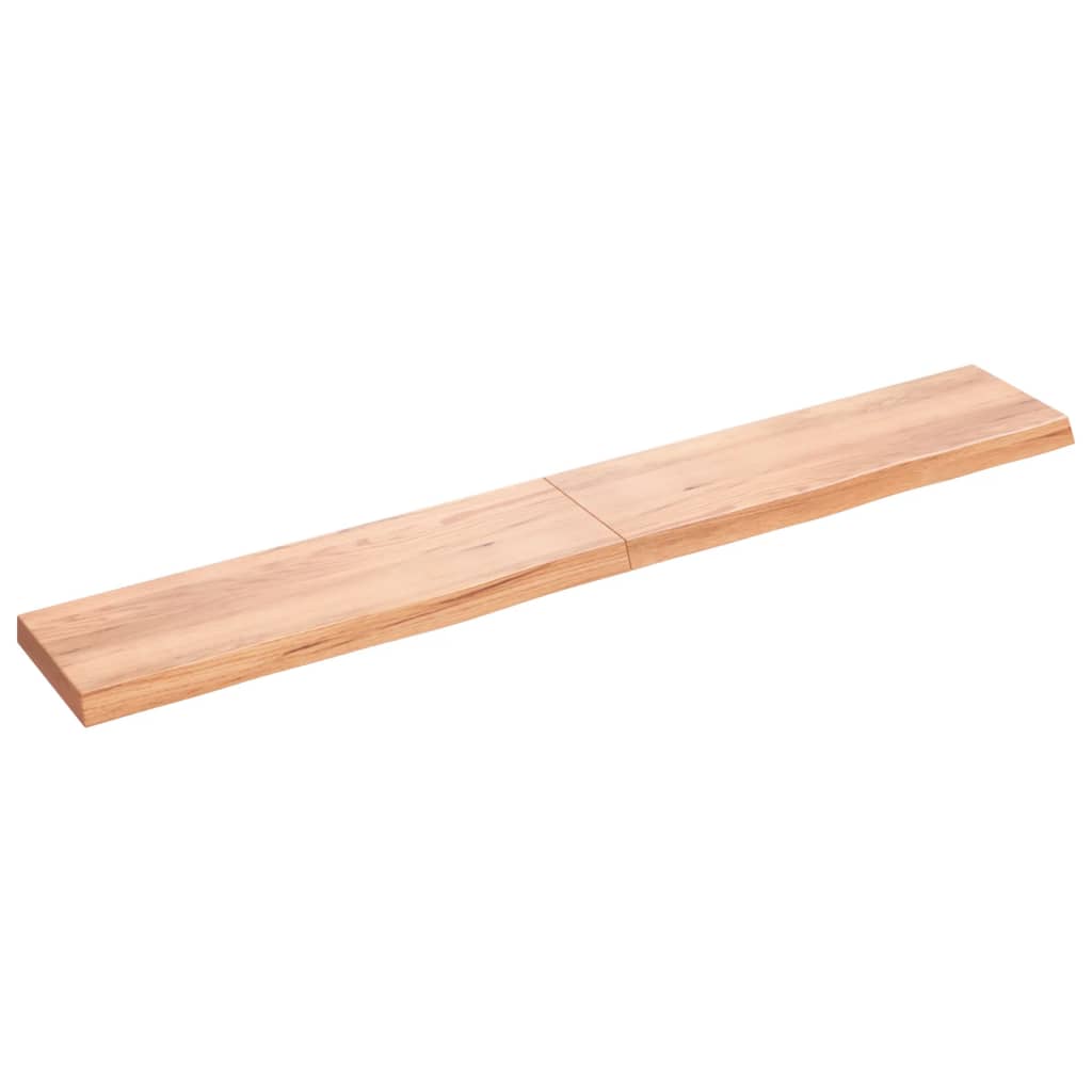 Vidaxx Waschtischplatte 200x30x (2-6) cm behandeltes Massivholz hellbraun