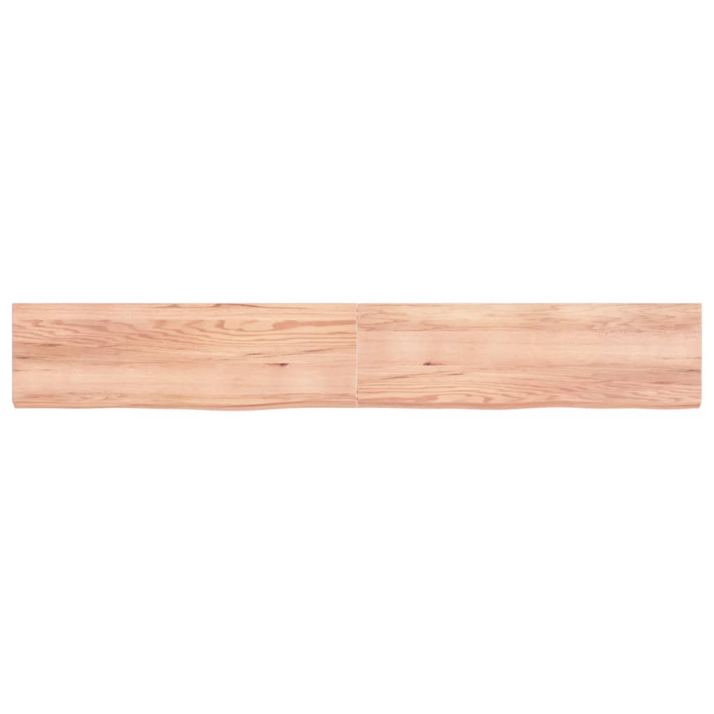 Vidaxx Waschtischplatte 200x30x (2-6) cm behandeltes Massivholz hellbraun