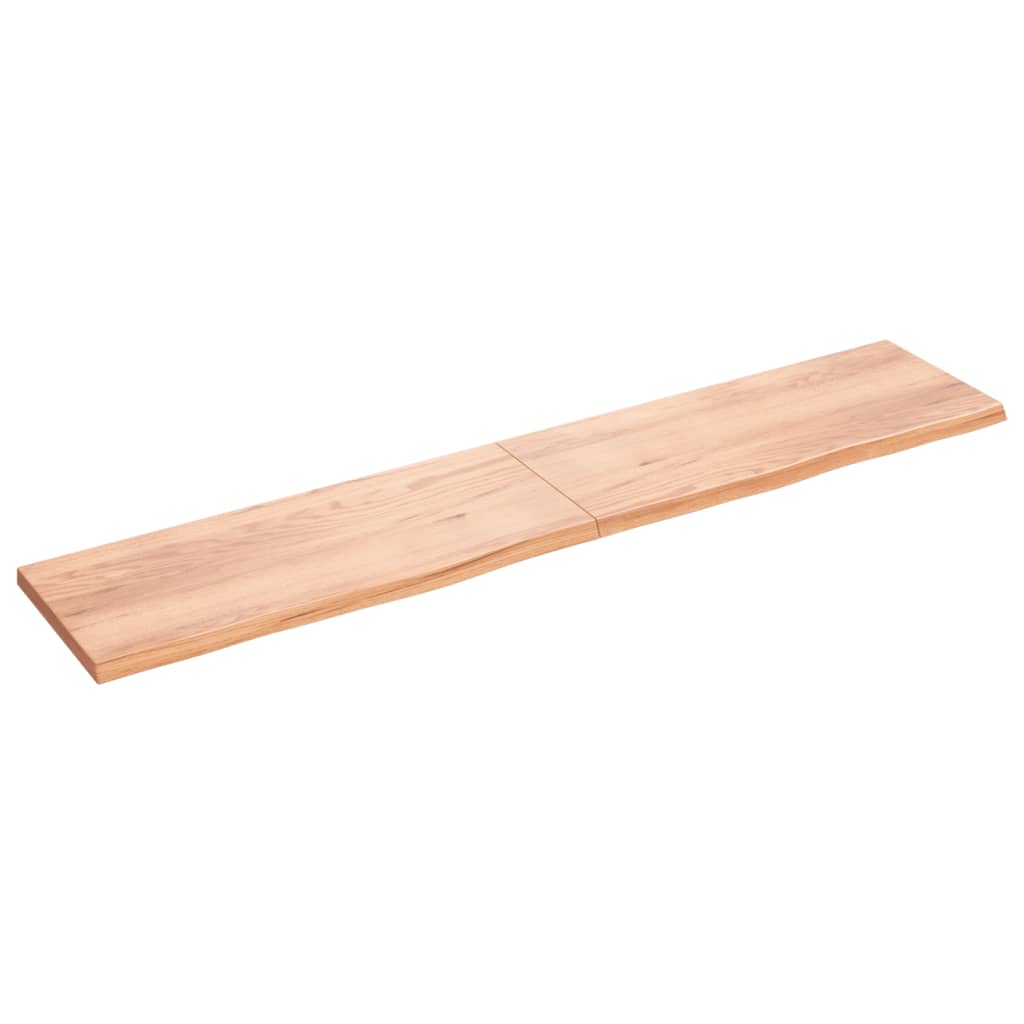 Vidaxx Waschtischplatte 200x40x (2-4) cm behandeltes Massivholz hellbraun