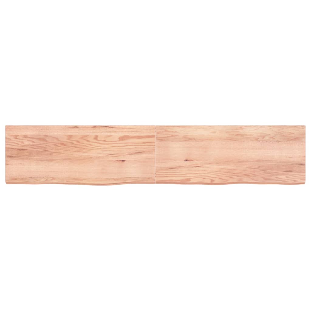 Vidaxx Waschtischplatte 200x40x (2-6) cm behandeltes Massivholz hellbraun