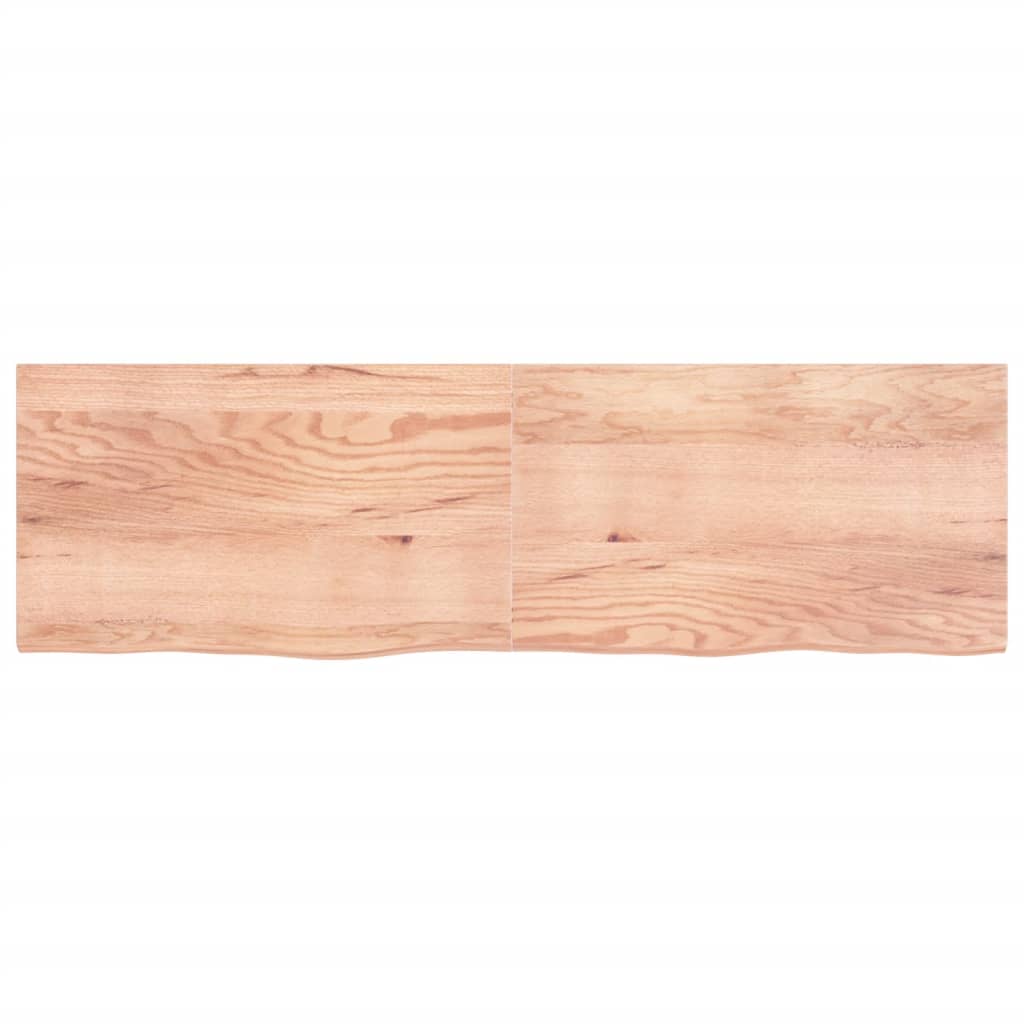 Vidaxx Waschtischplatte 200x60x (2-4) cm, behandeltes Massivholz hellbraun