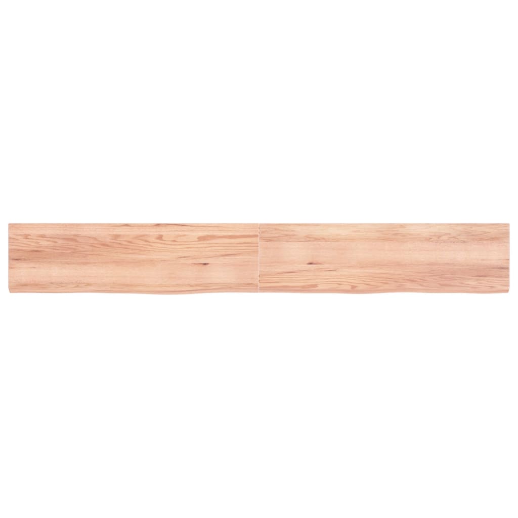 Vidaxx Waschtischplatte 220x30x (2-4) cm, behandeltes Massivholz hellbraun