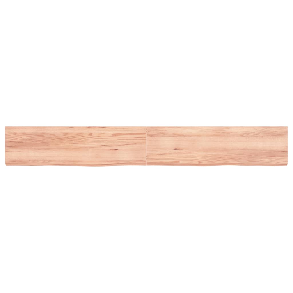 Vidaxx Waschtischplatte 220x30x (2-6) cm, behandeltes Massivholz hellbraun