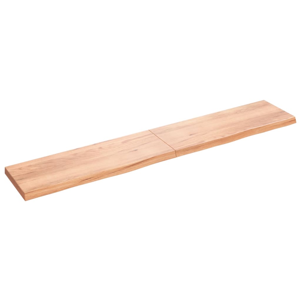 Vidaxx Waschtischplatte 220x40x (2-6) cm, behandeltes Massivholz hellbraun
