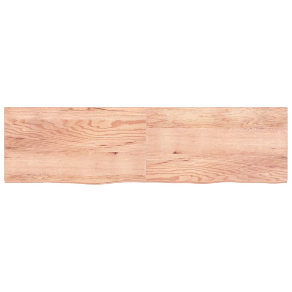Vidaxx Waschtischplatte 220x60x (2-4) cm, behandeltes Massivholz hellbraun