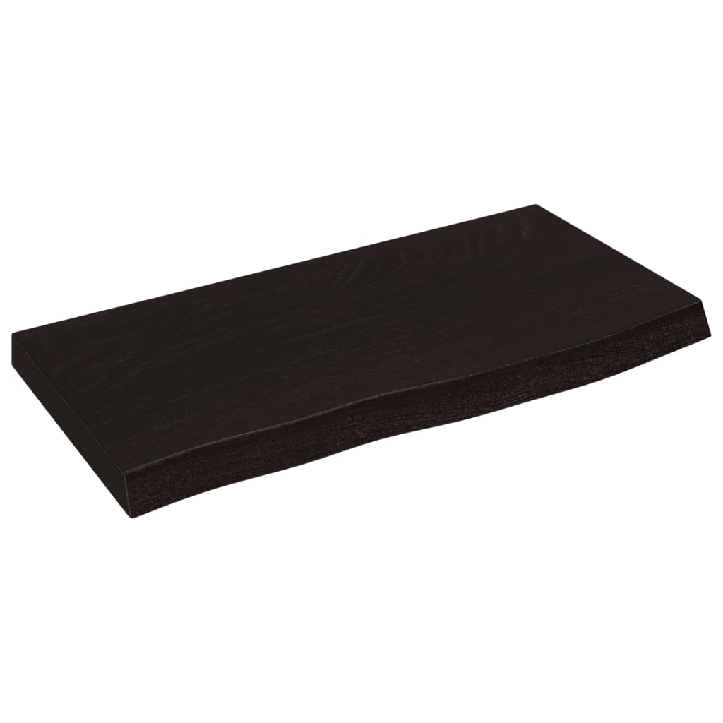 Vidaxx Waschtischplatte 60x30x (2-4) cm behandeltes Massivholz dunkelbraun