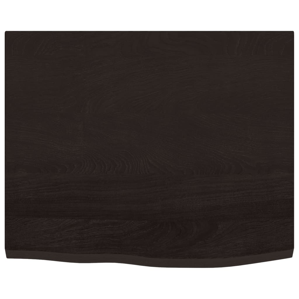 Vidaxx Waschtischplatte 60x50x2 cm, behandeltes Massivholz dunkelbraun