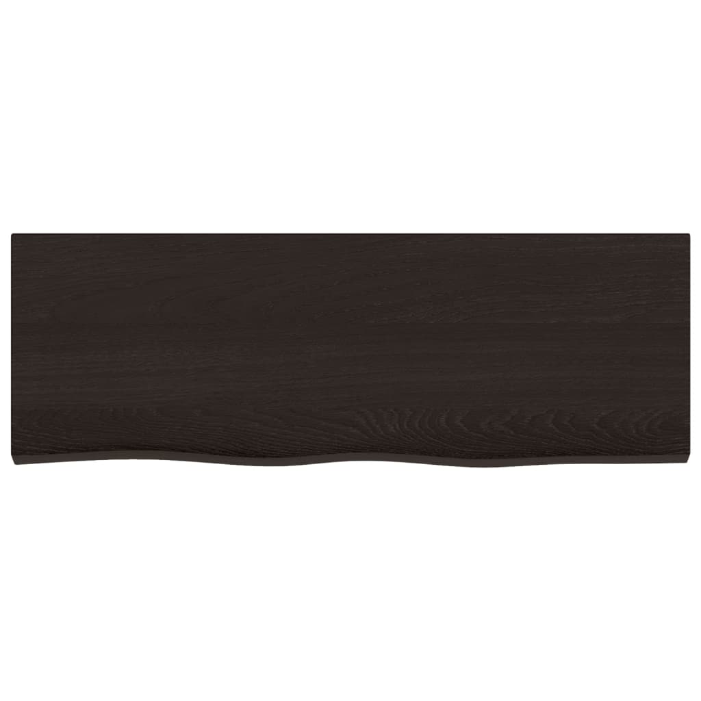 Vidaxx Waschtischplatte 80x30x (2-6) cm behandeltes Massivholz dunkelbraun