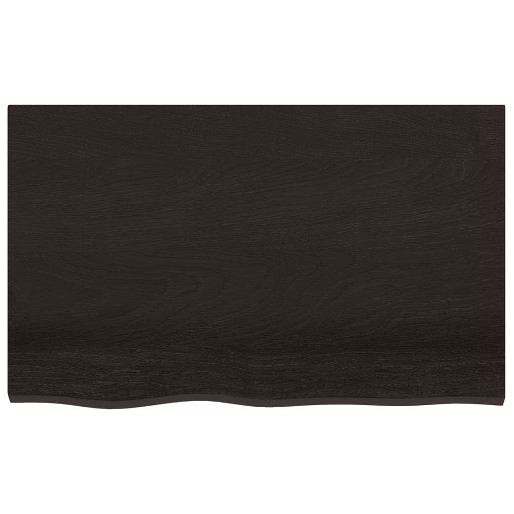 Vidaxx Waschtischplatte 80x50x2 cm, behandeltes Massivholz dunkelbraun
