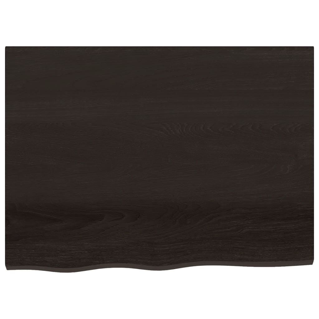 Vidaxx Waschtischplatte 80x60x (2-6) cm behandeltes Massivholz dunkelbraun