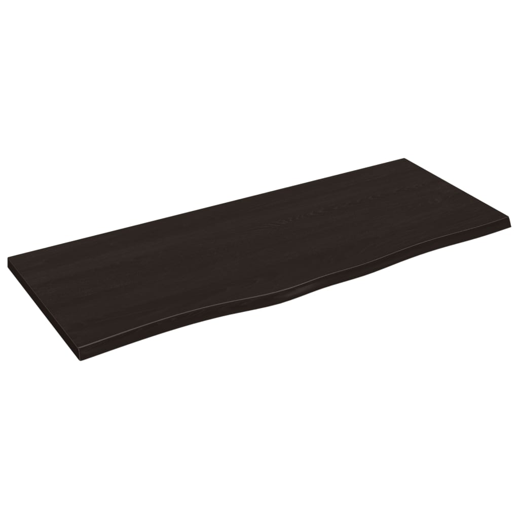 Vidaxx Waschtischplatte 100x40x2 cm, behandeltes Massivholz dunkelbraun