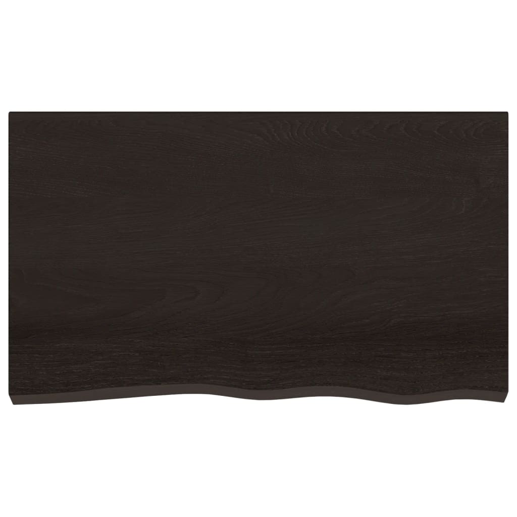 Vidaxx Waschtischplatte 100x60x2 cm, behandeltes Massivholz dunkelbraun