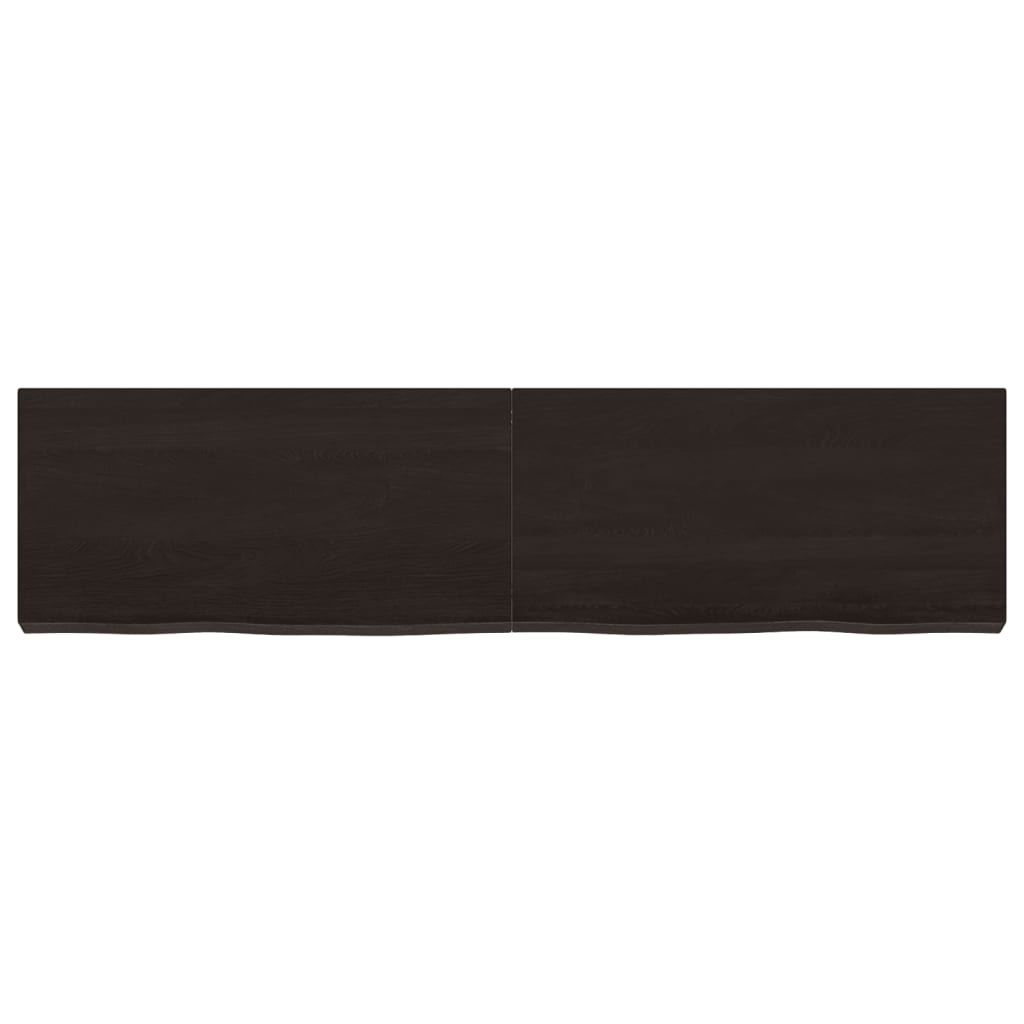 Vidaxx Waschtischplatte 120x30x (2-6) cm behandeltes Massivholz dunkelbraun