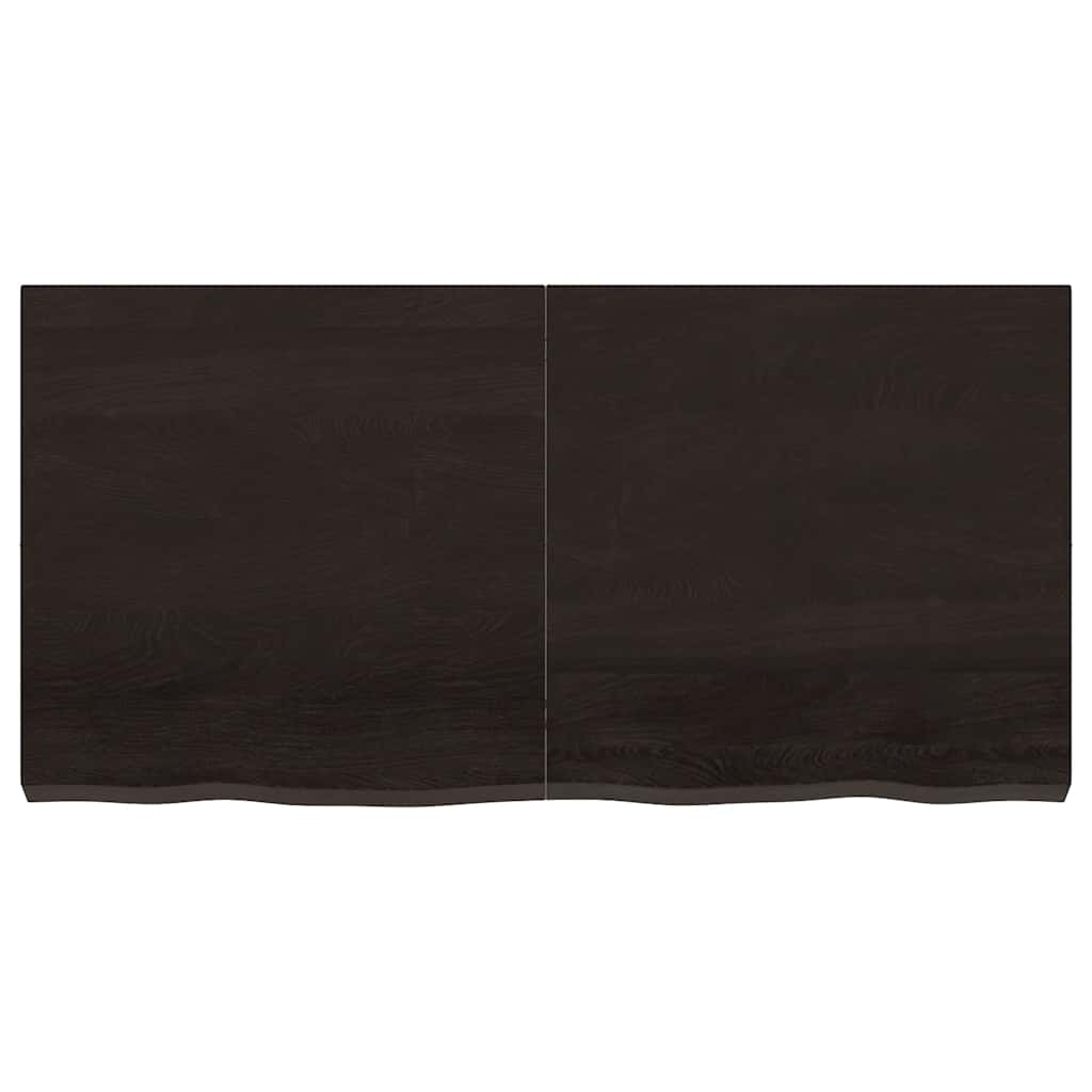 Vidaxx Waschtischplatte 120x60x (2-6) cm behandeltes Massivholz dunkelbraun