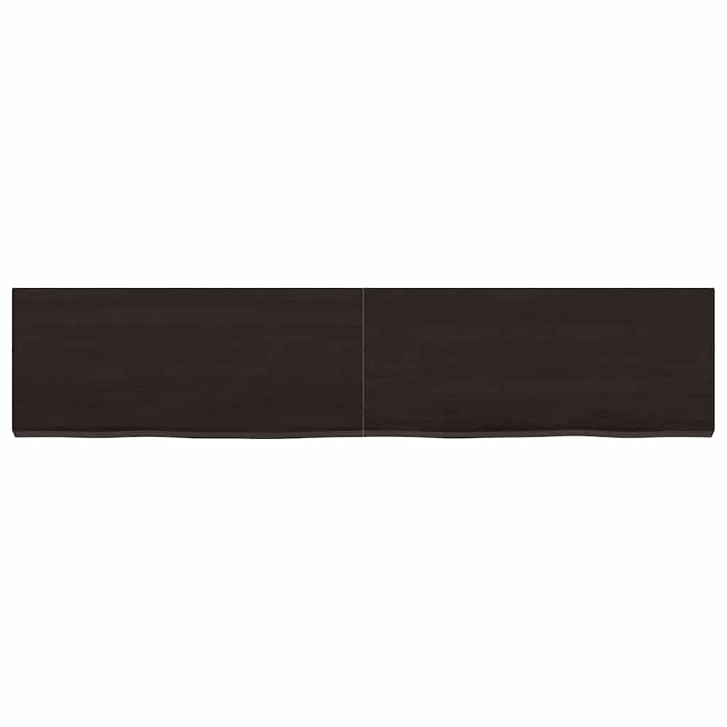 Vidaxx Waschtischplatte 140x30x (2-4) cm behandeltes Massivholz dunkelbraun