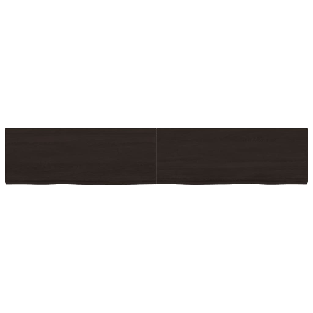 Vidaxx Waschtischplatte 160x30x (2-4) cm behandeltes Massivholz dunkelbraun