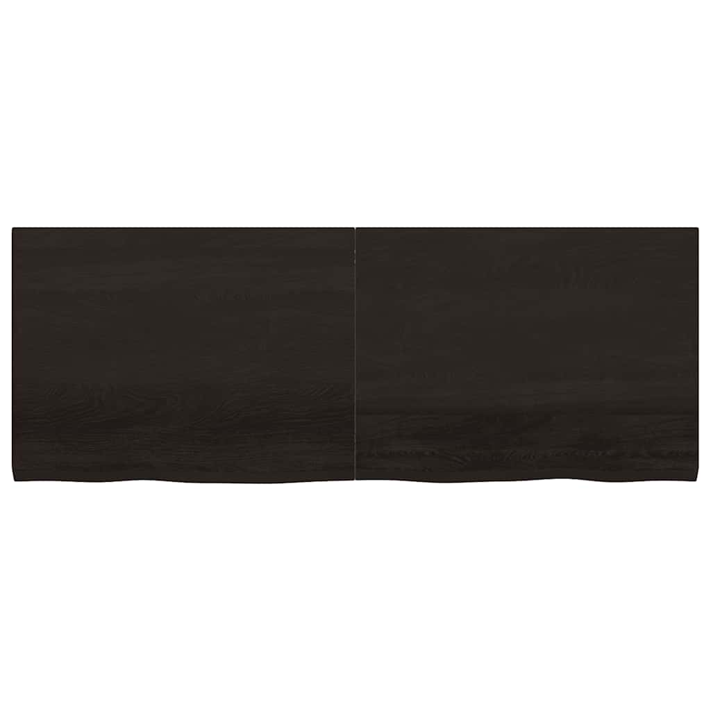 Vidaxx Waschtischplatte 160x60x (2-4) cm behandeltes Massivholz dunkelbraun