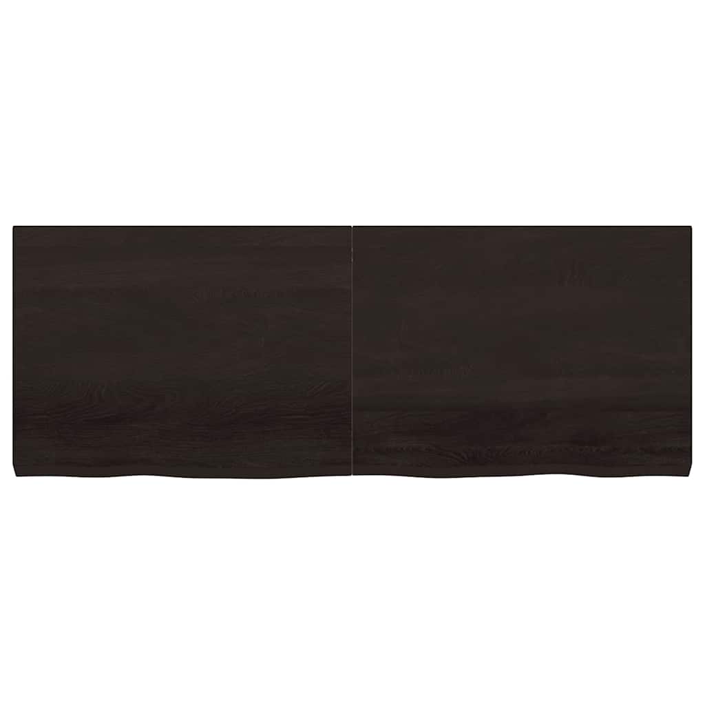 Vidaxx Waschtischplatte 160x60x (2-6) cm behandeltes Massivholz dunkelbraun