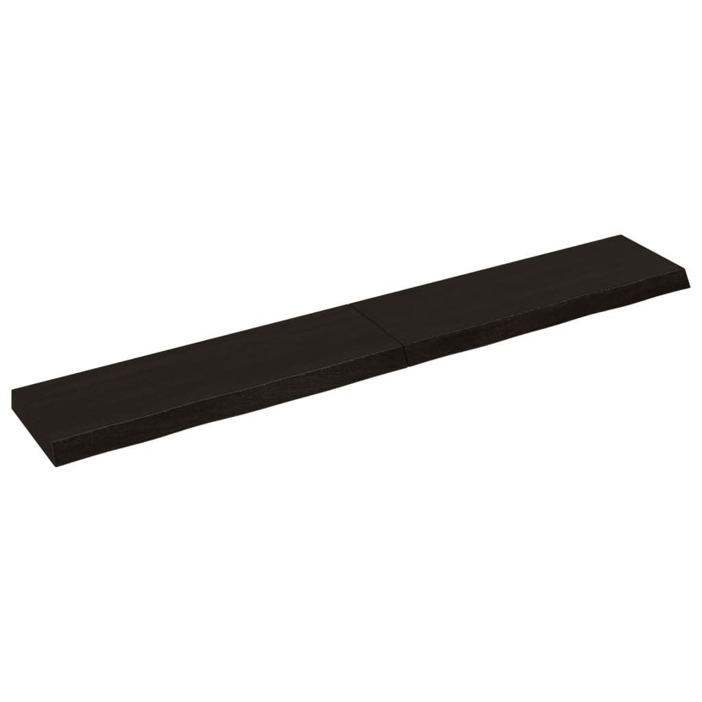 Vidaxx Waschtischplatte 180x30x (2-6) cm behandeltes Massivholz dunkelbraun