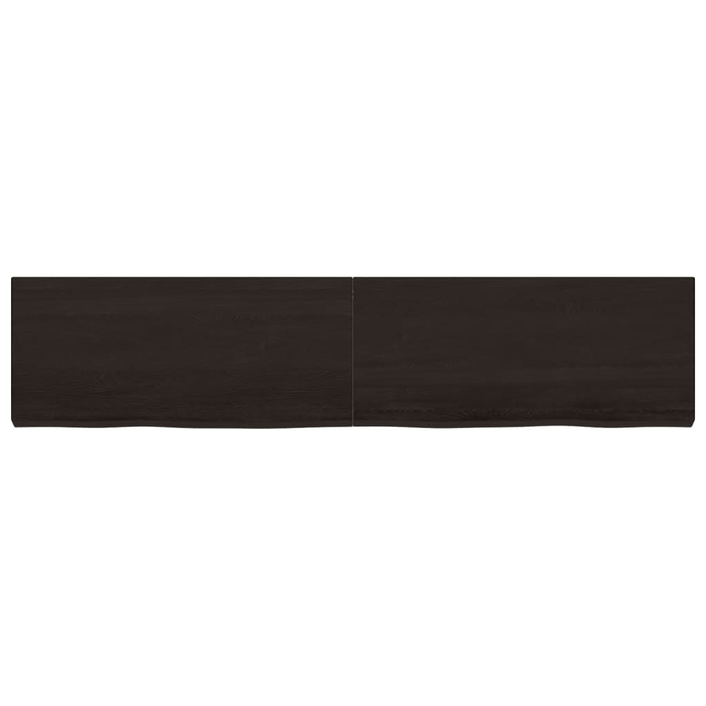 Vidaxx Waschtischplatte 180x40x (2-6) cm behandeltes Massivholz dunkelbraun