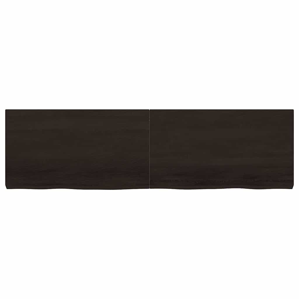 Vidaxx Waschtischplatte 180x50x (2-6) cm behandeltes Massivholz dunkelbraun