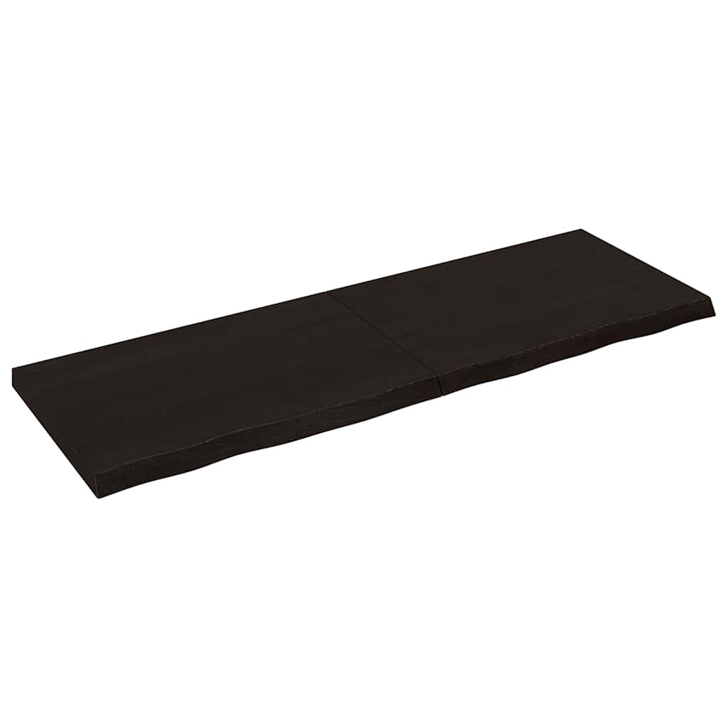 Vidaxx Waschtischplatte 180x60x (2-6) cm behandeltes Massivholz dunkelbraun