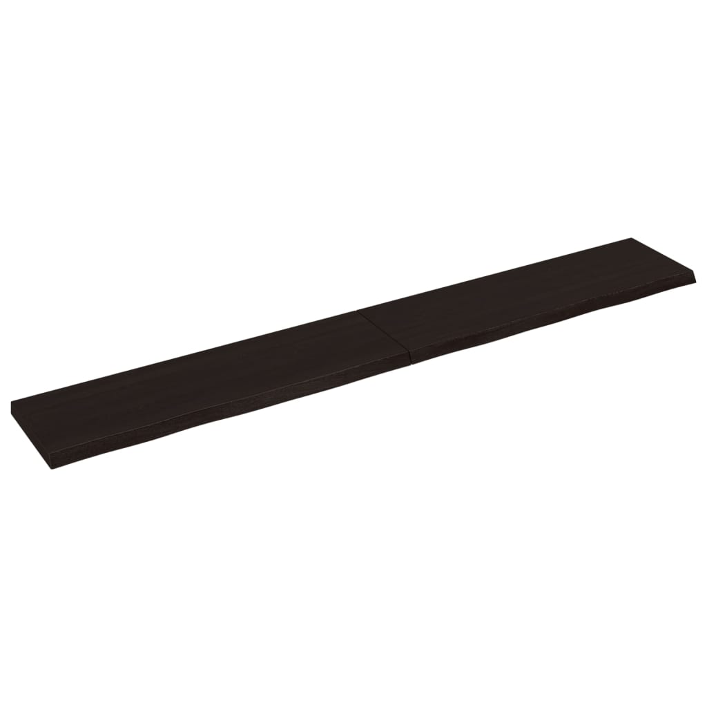 VidaXL Waschtischplatte 200x30x (2-4) cm, behandeltes Massivholz dunkelbraun