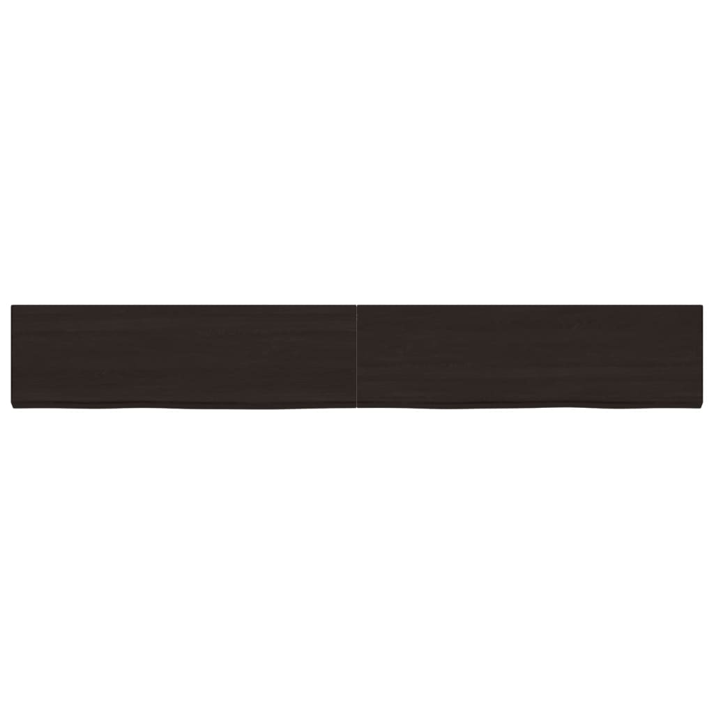 VidaXL Waschtischplatte 200x30x (2-4) cm, behandeltes Massivholz dunkelbraun