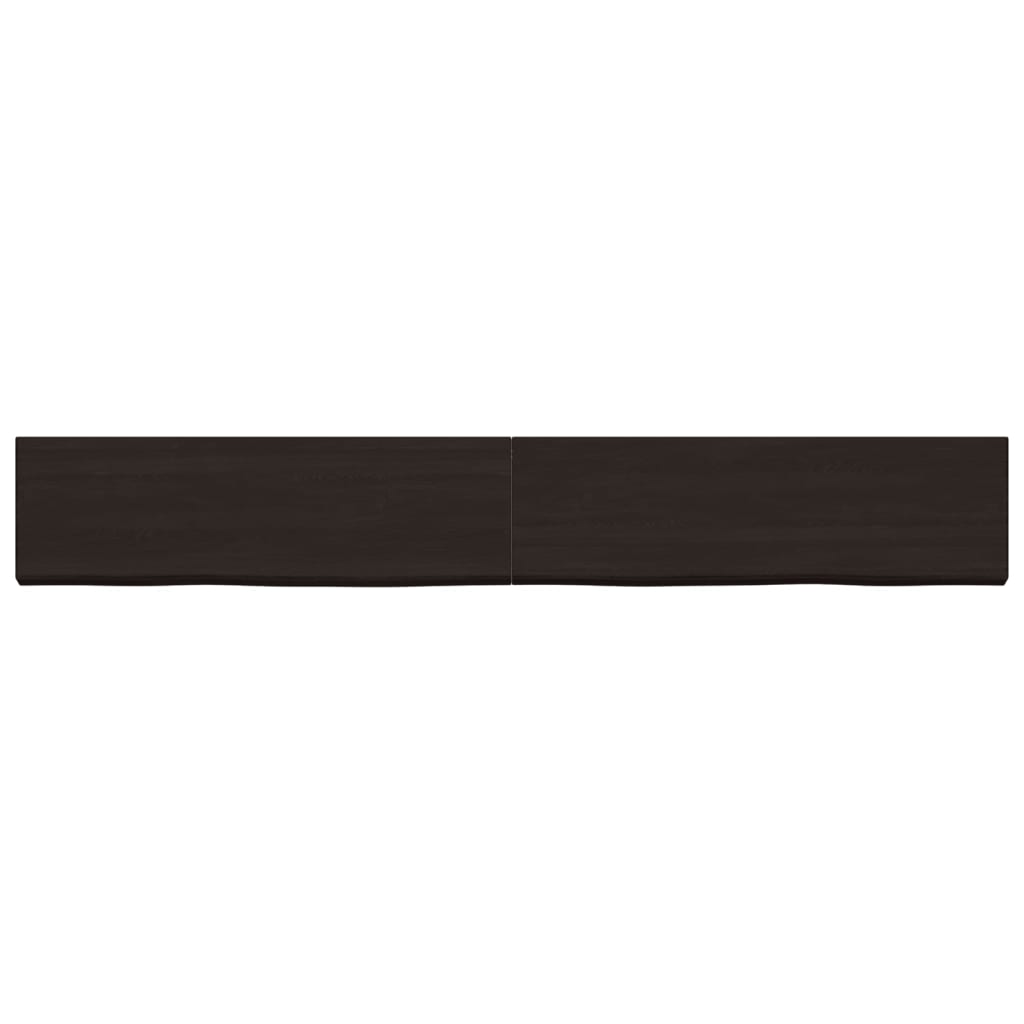 Vidaxx Waschtischplatte 200x30x (2-6) cm behandeltes Massivholz dunkelbraun