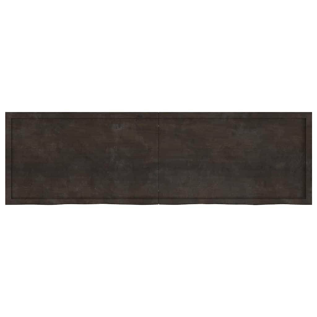 Vidaxx Waschtischplatte 200x60x (2-4) cm behandeltes Massivholz dunkelbraun