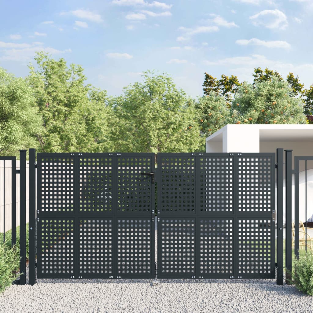 VidaXL Tor 300x150 cm Stahl Anthrazit