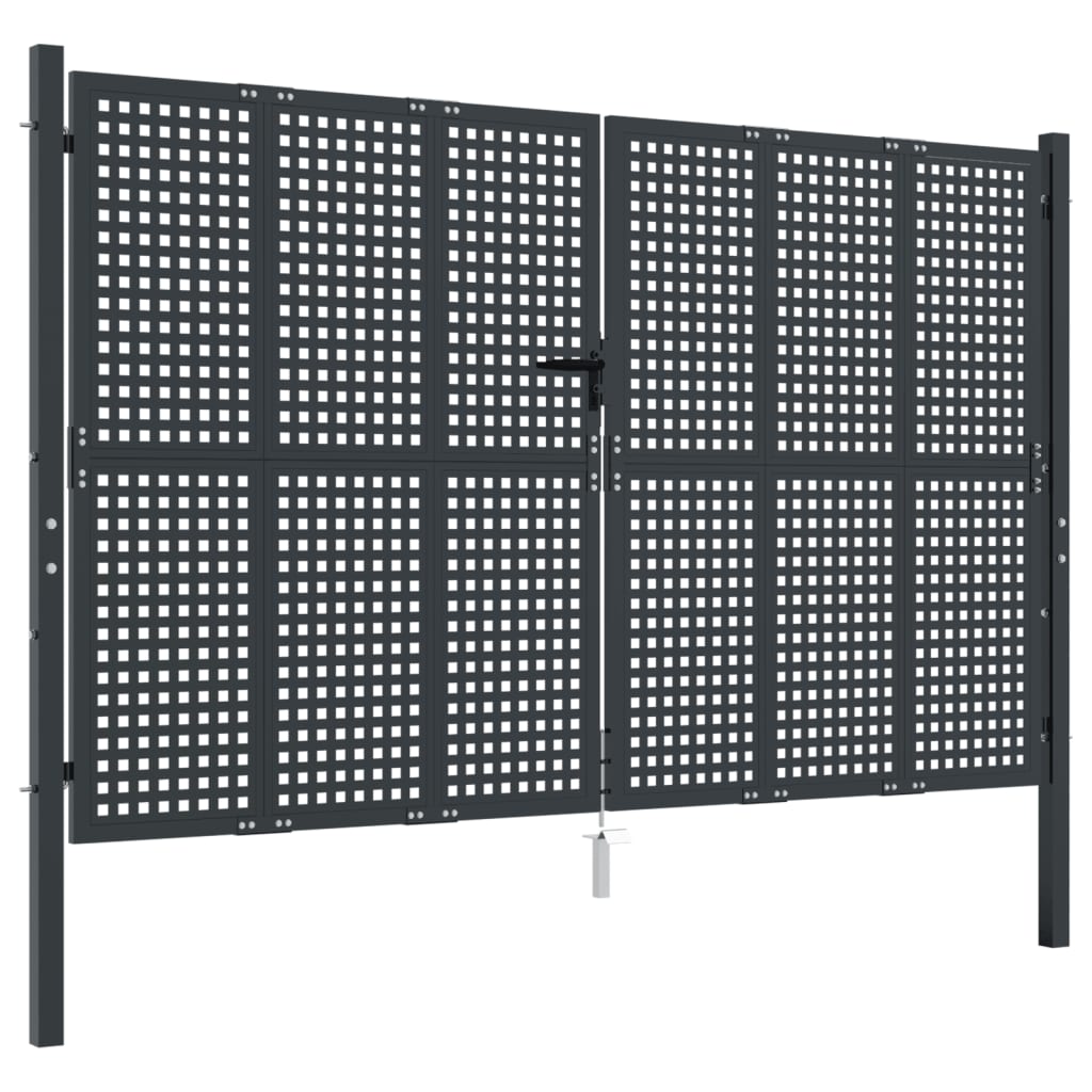 VidaXL Tor 300x200 cm Stahl Anthrazit