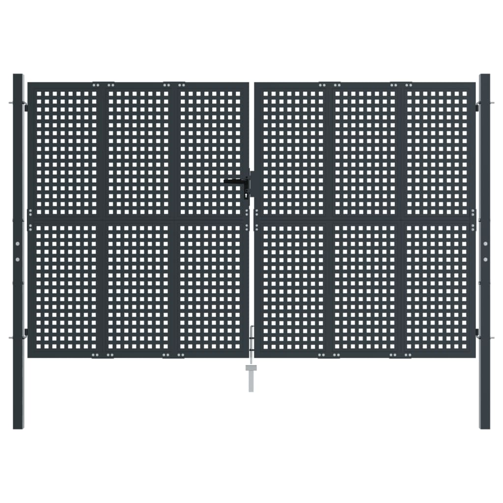 VidaXL Tor 300x200 cm Stahl Anthrazit