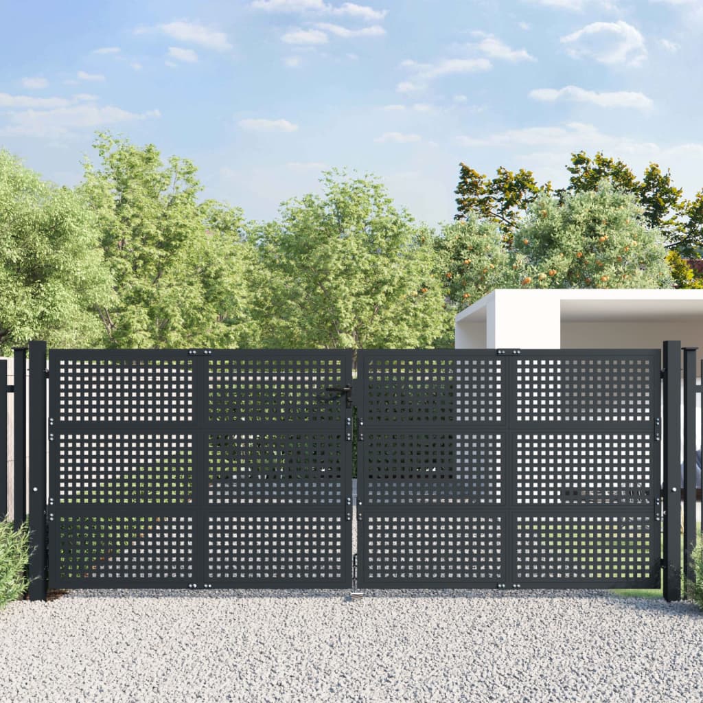 VidaXL Tor 400x175 cm Stahl Anthrazit
