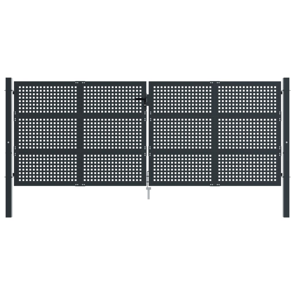 VidaXL Tor 400x200 cm Stahl Anthrazit