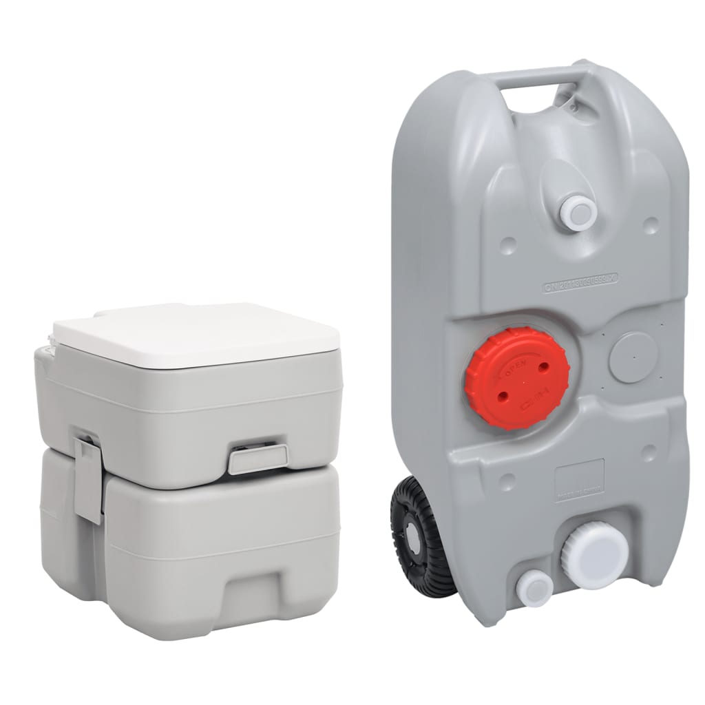 VidaXL Camping-Toiletten- und Wassertank-Set tragbar