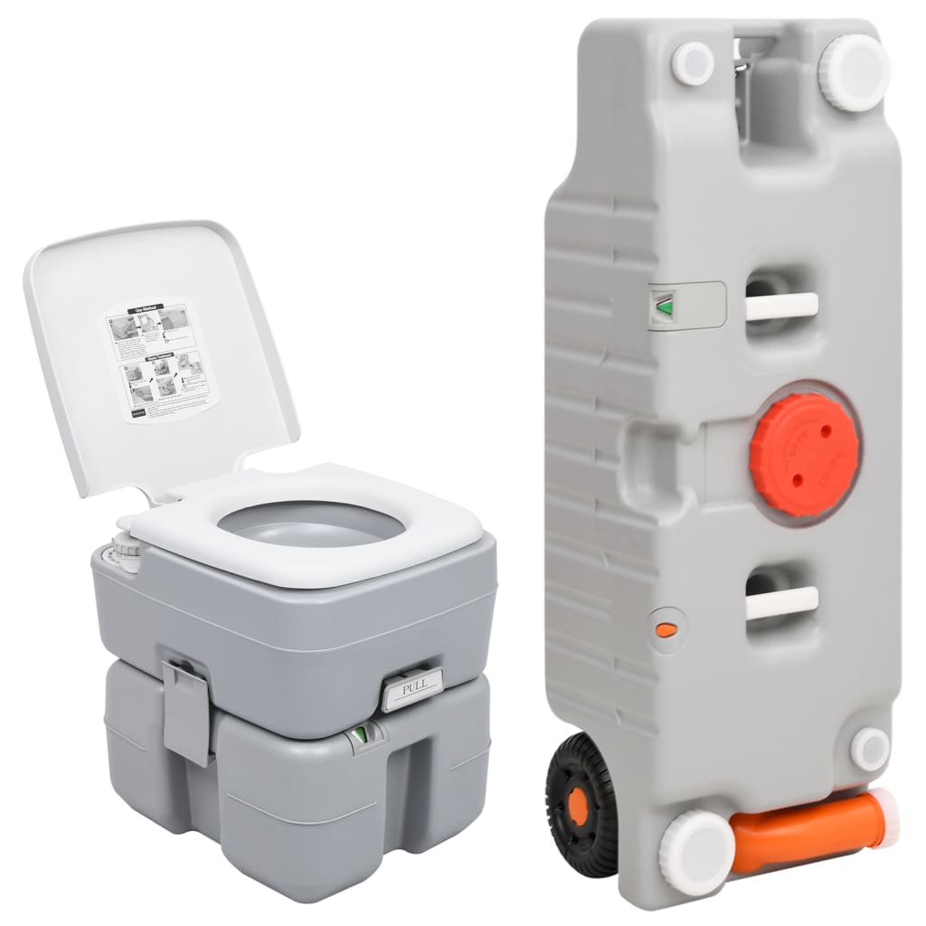 VidaXL Camping-Toiletten- und Wassertank-Set tragbar