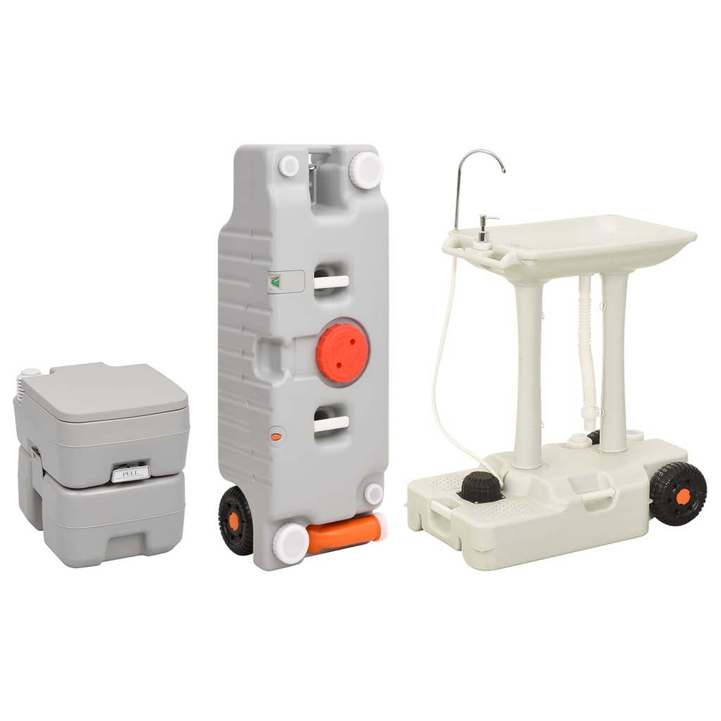 VidaXL Campingtoilette und Waschbecken mit Wassertank