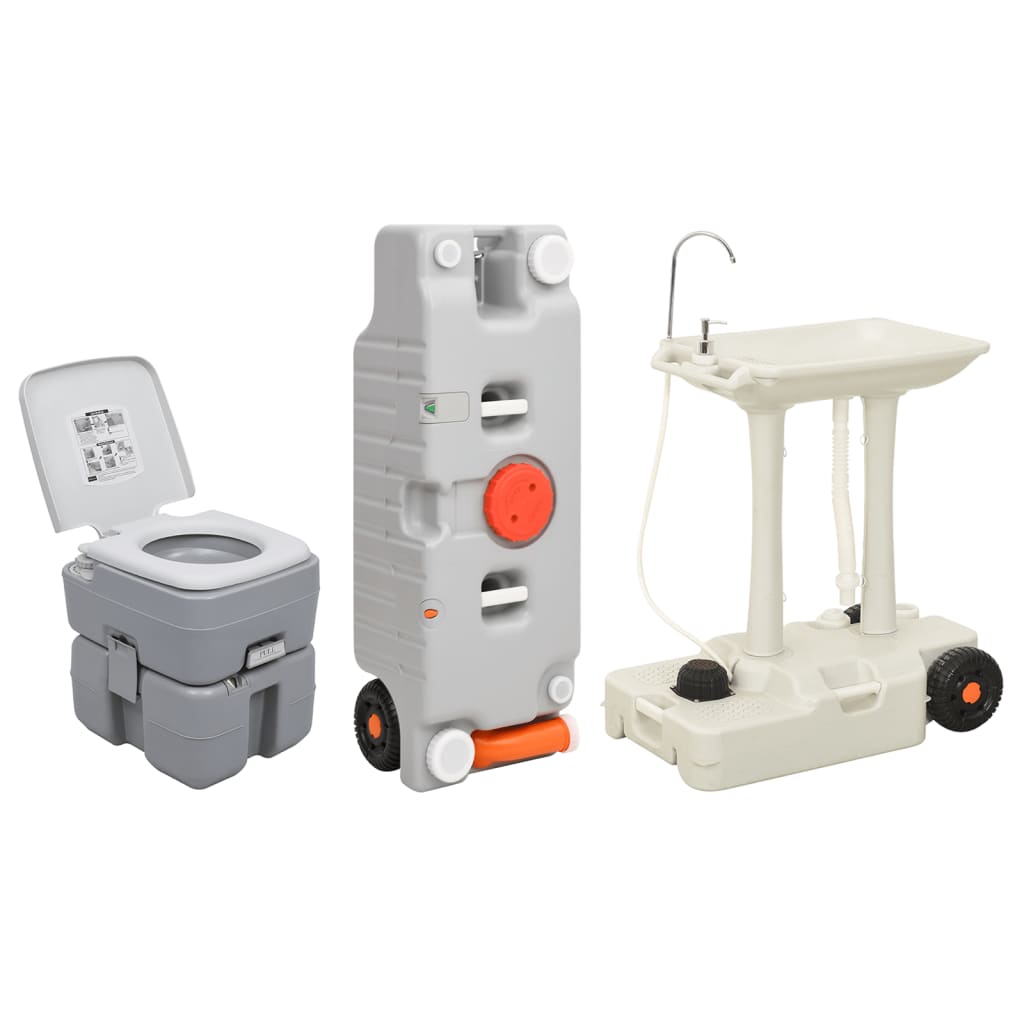 VidaXL Campingtoilette und Waschbecken mit Wassertank