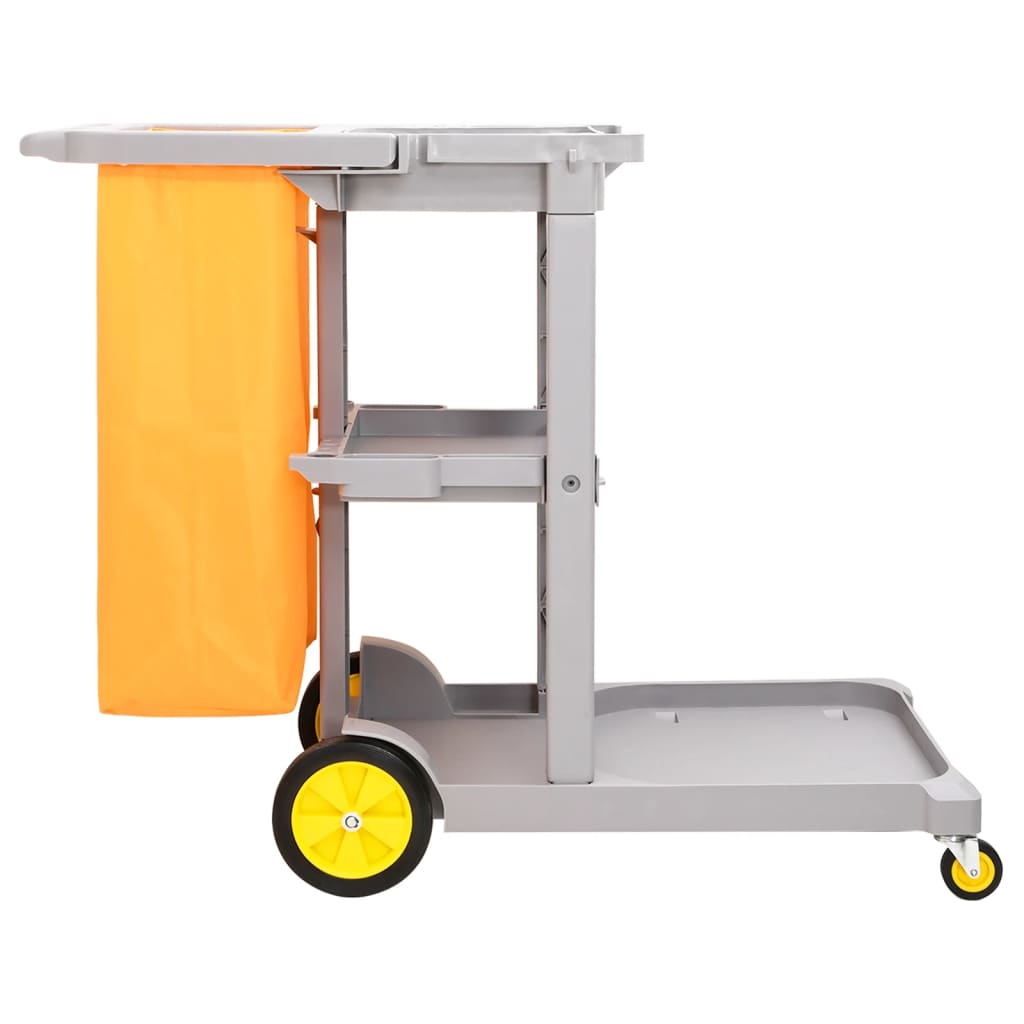 VidaXL Reinigungswagen 3-lagig mit abnehmbarer Tasche PP-Oxford-Gewebe