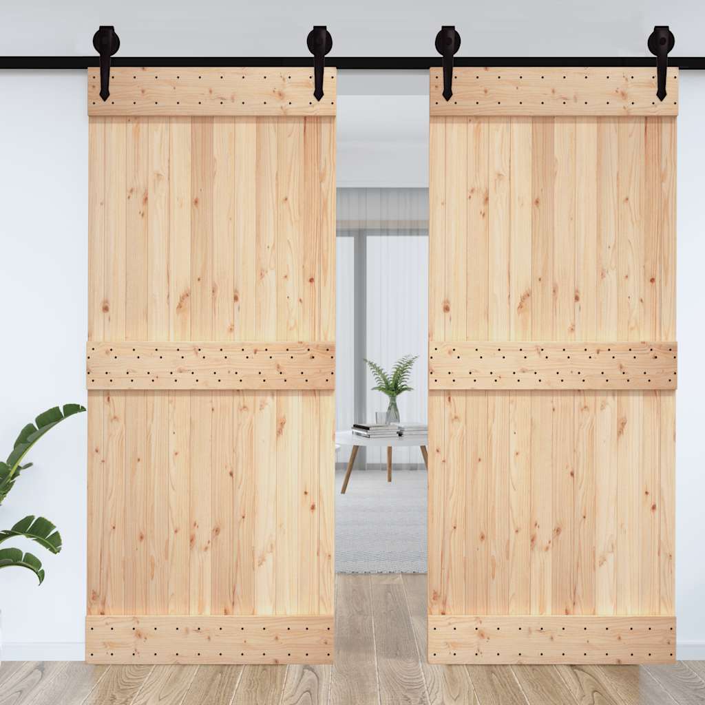 Vidaxx Tür Narvik 100x210 cm massives Kiefernholz