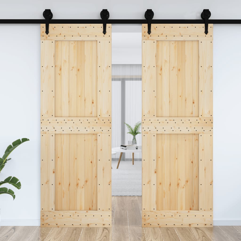 Vidaxx Tür Narvik 80x210 cm massives Kiefernholz