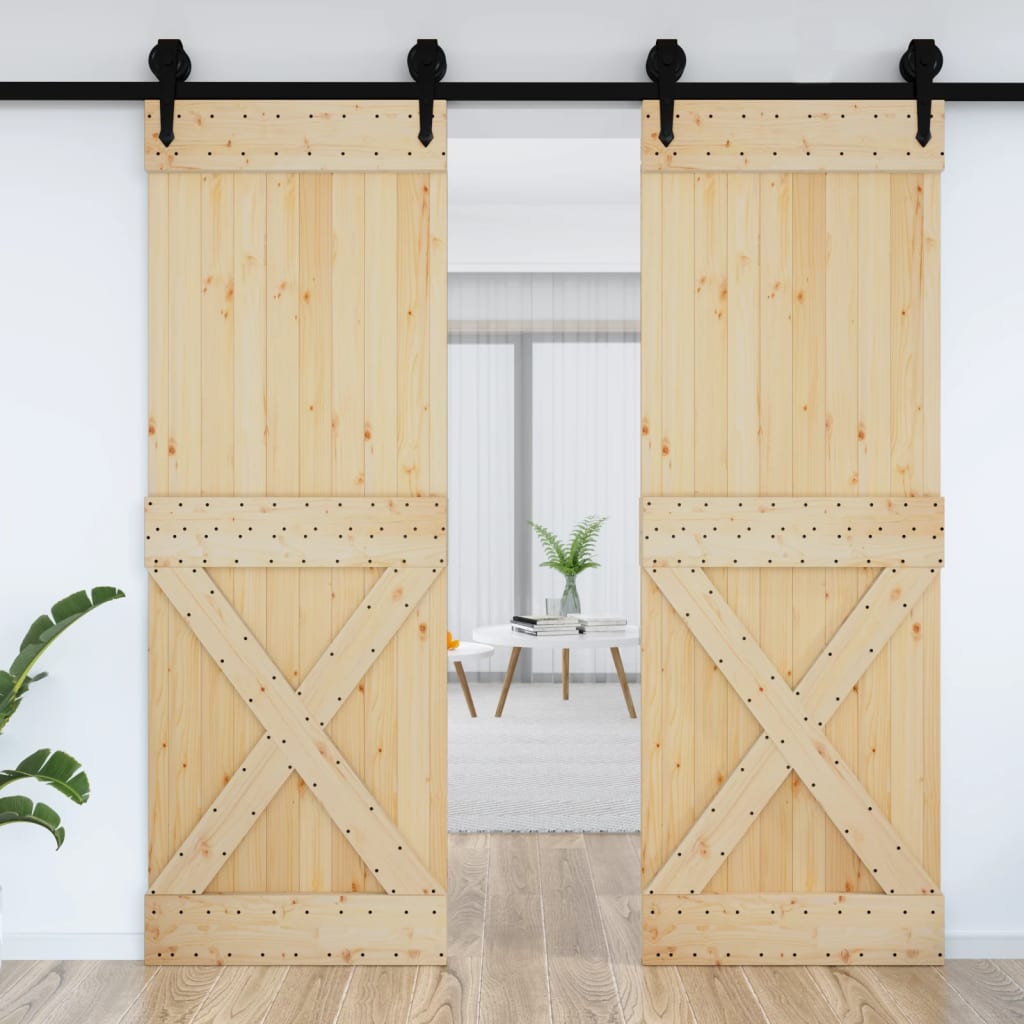 Vidaxx Tür Narvik 80x210 cm massives Kiefernholz