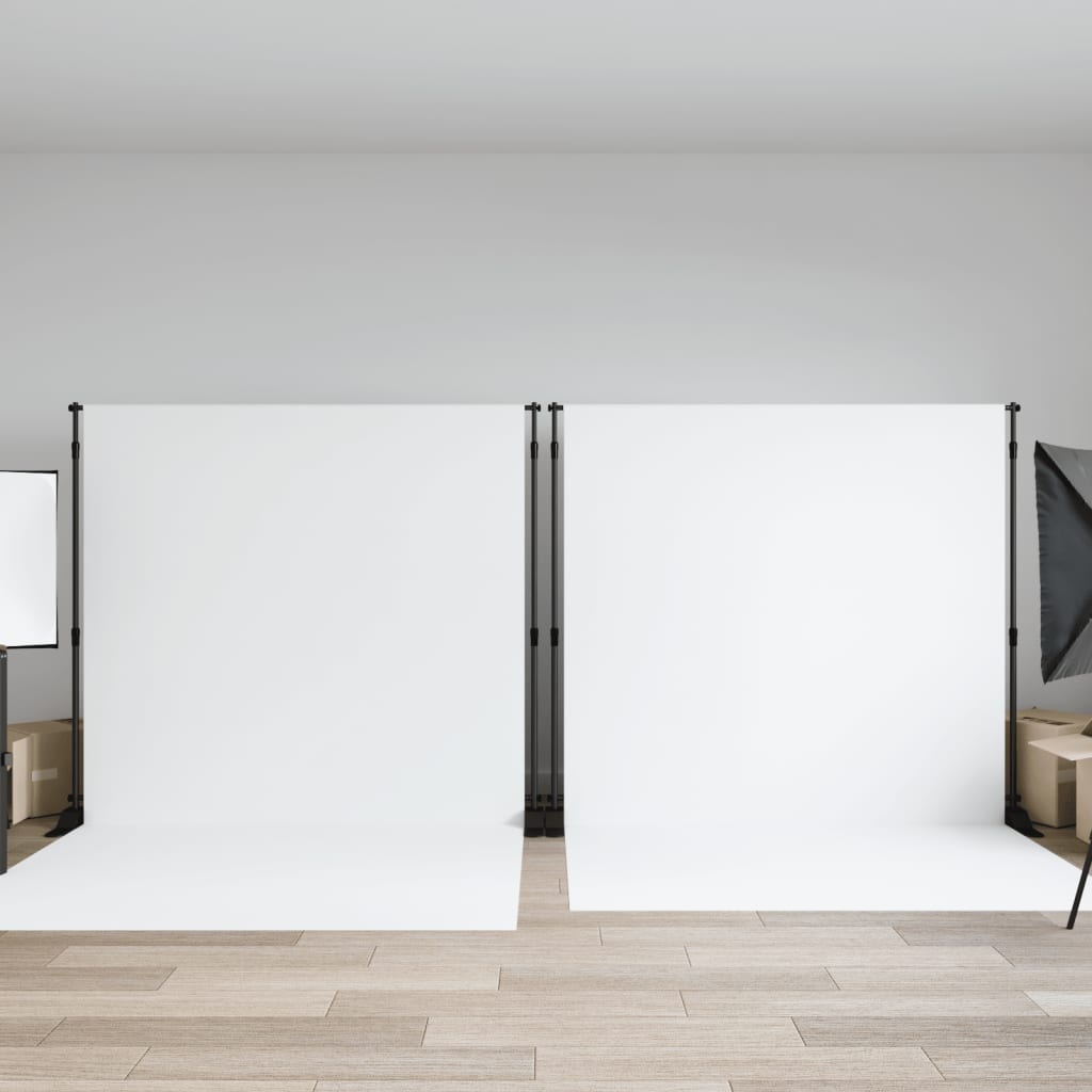 VidaXL Hintergrundständer 2 Stück 305x243 cm Stahl schwarz